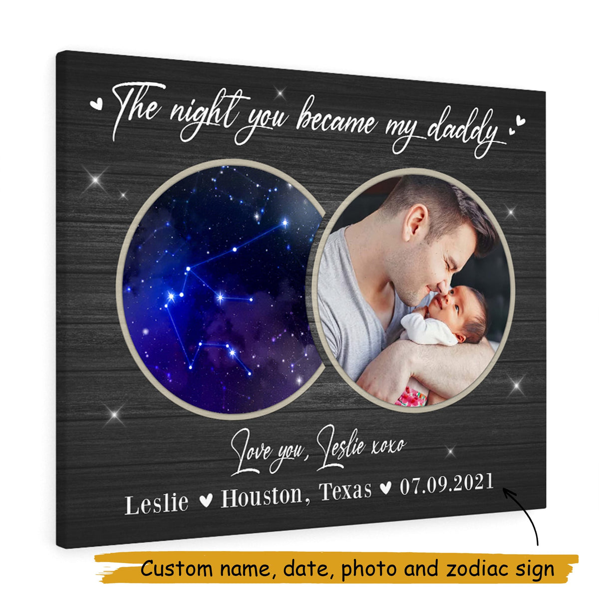 ad custom photo canvas gift 2 photos 