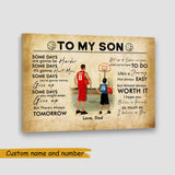 Personalized Canvas from Dad for son