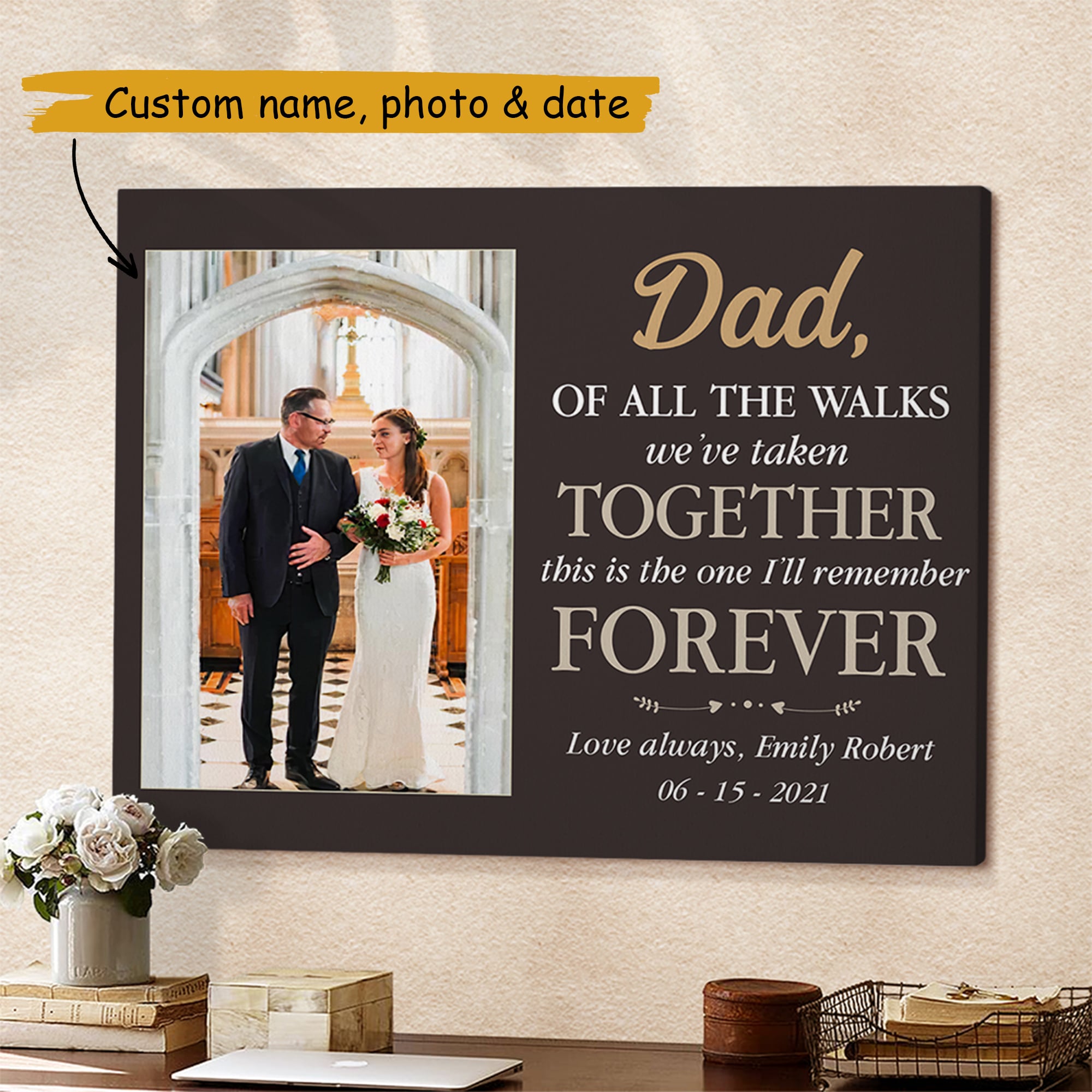 Custom Photo Personalized Father's Day Canvas