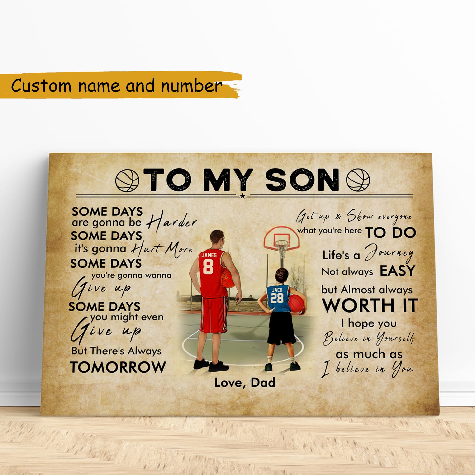 Gifts From Dad Personalized Canvas