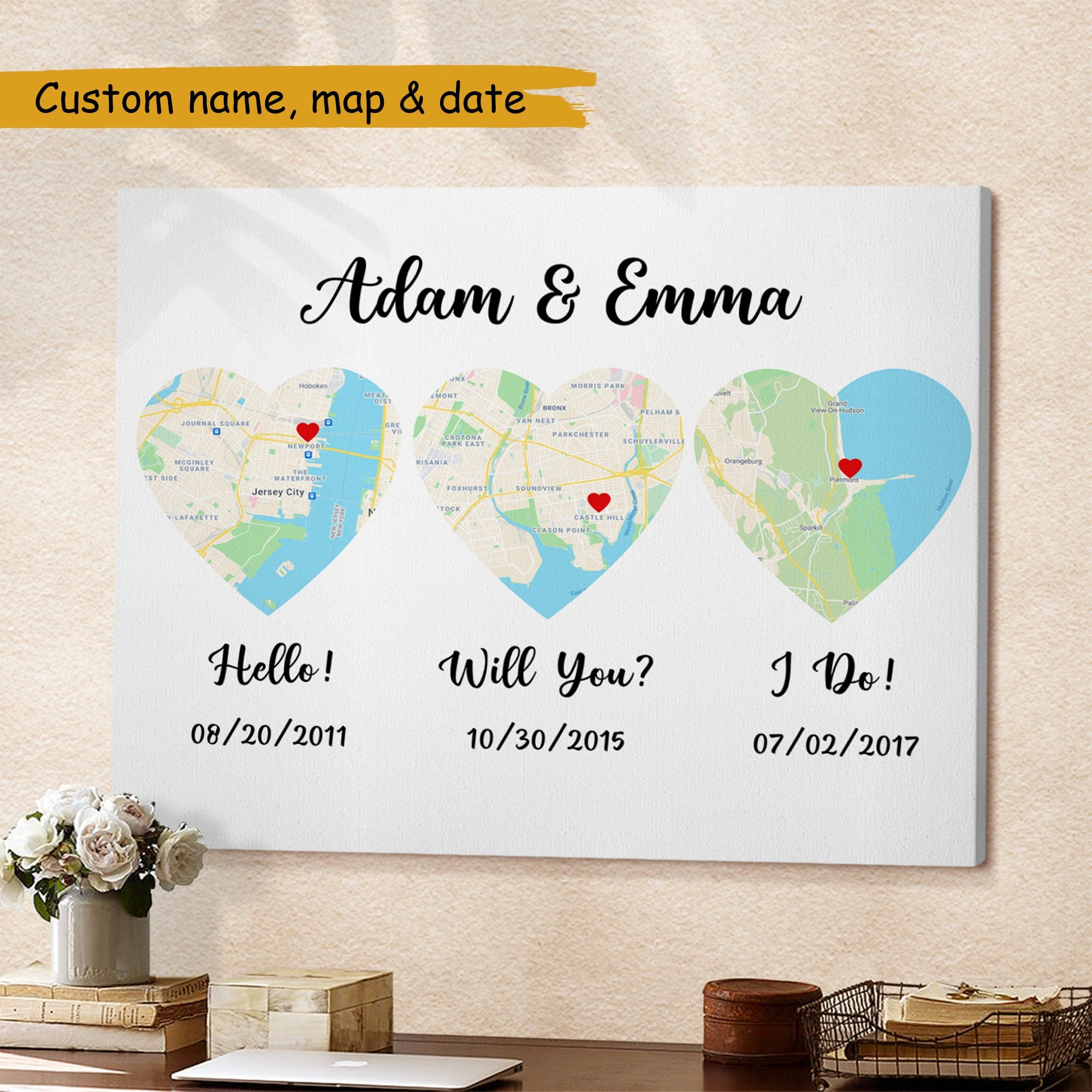 Map Customized Photo With Name