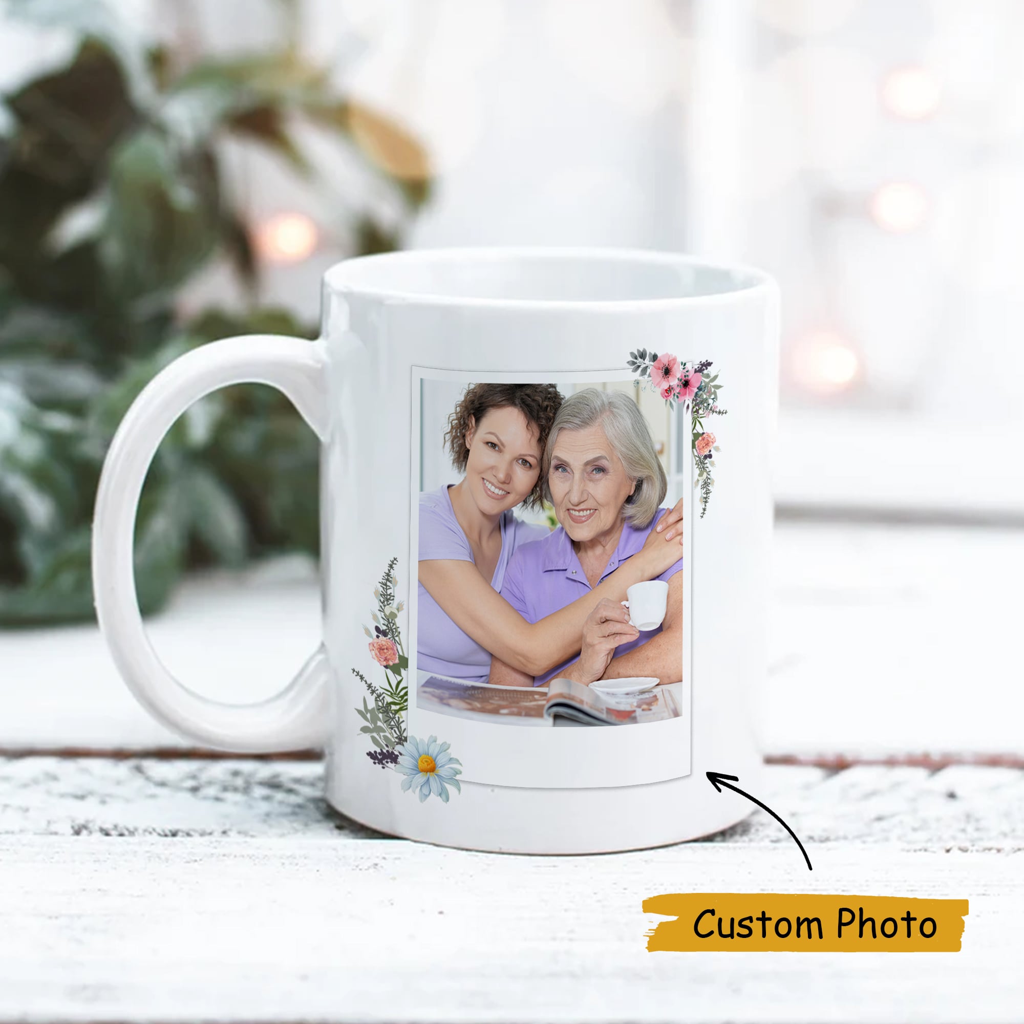 Personalized Mom Coffee Mugs - Love Knows No Distance