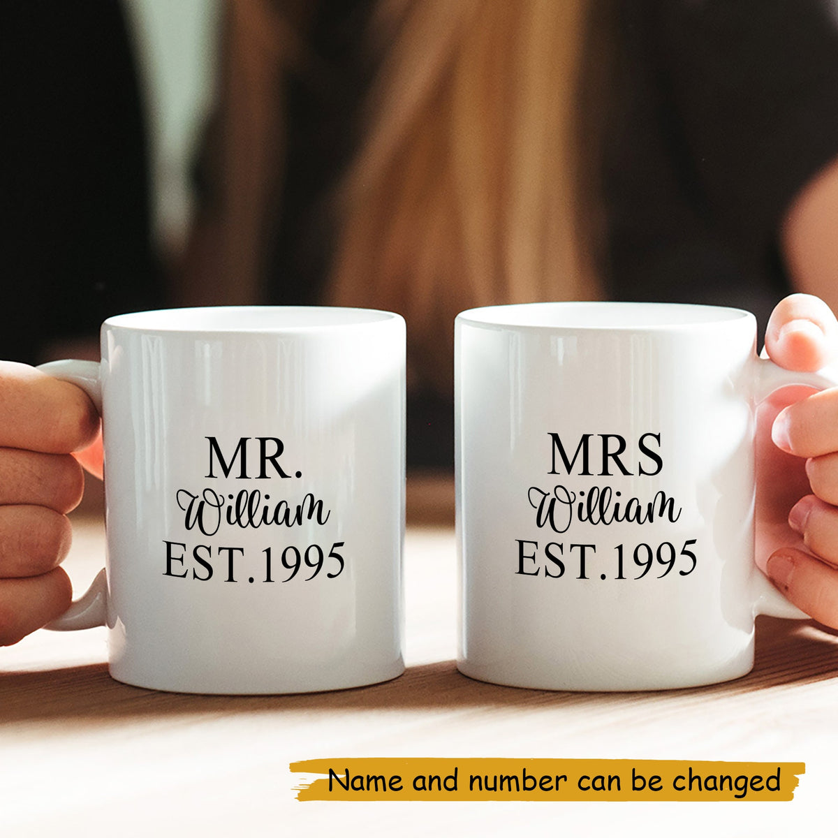 Mr & Mrs EST - Personalized Mug
