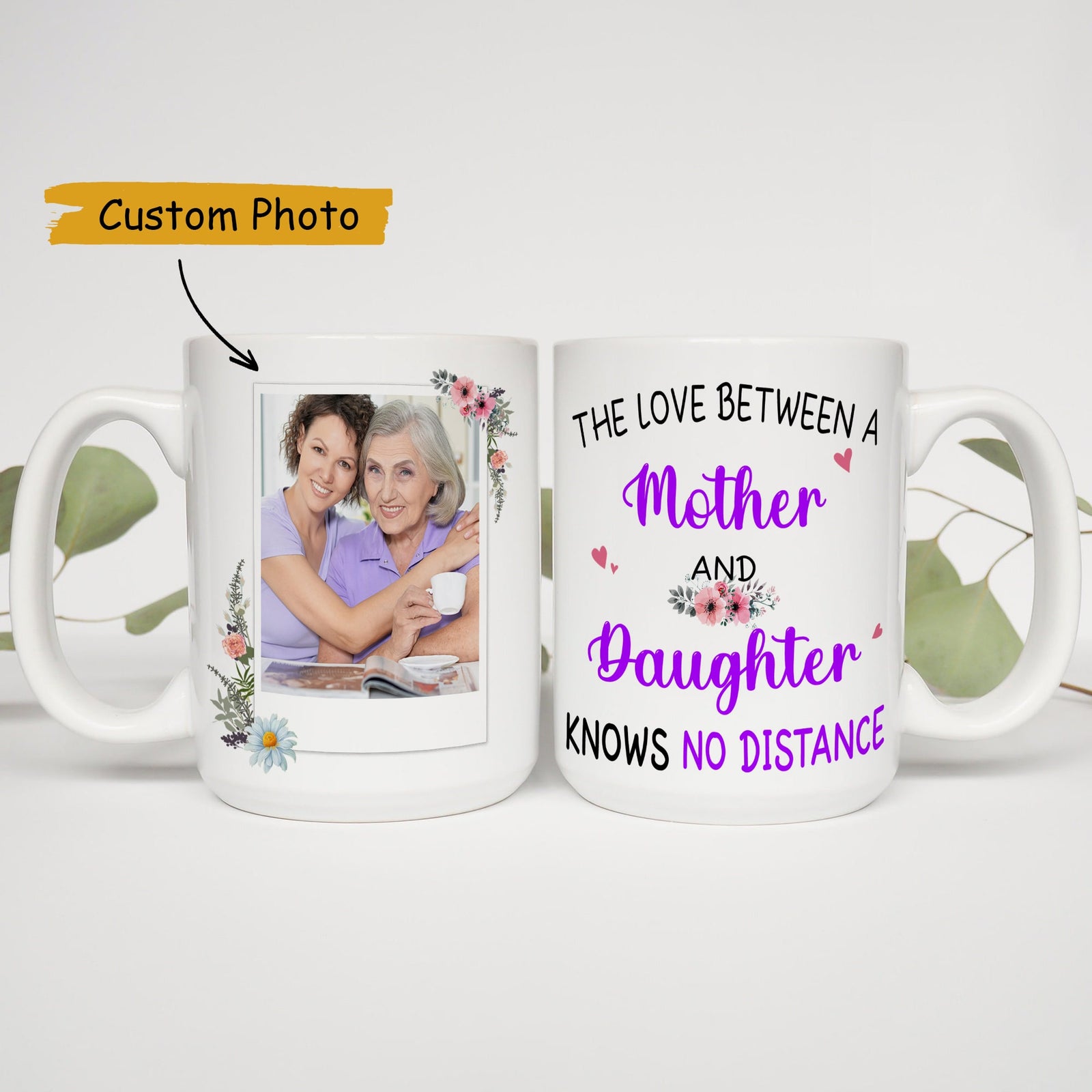 custom mom and daughter mug