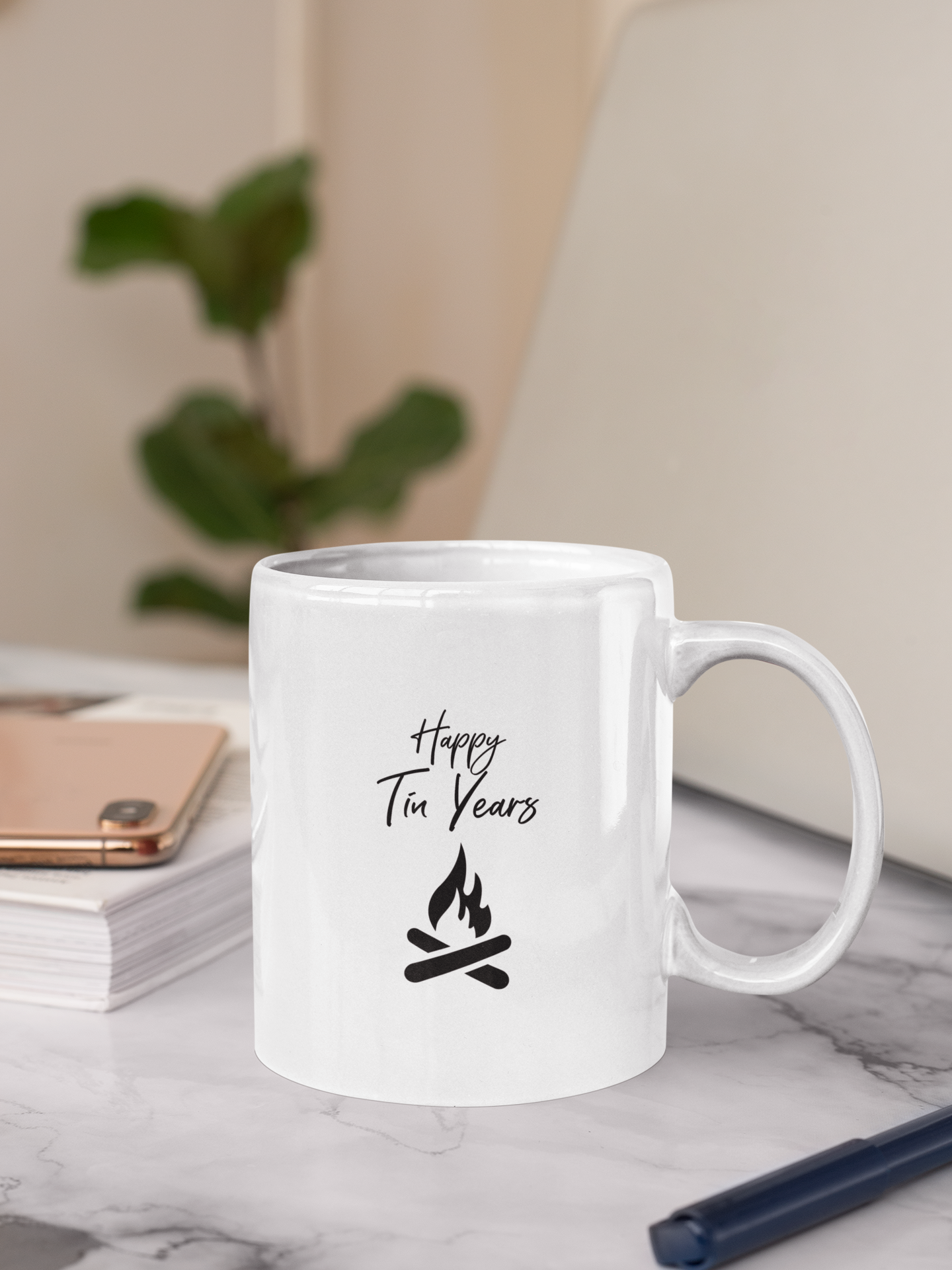 Happy Tin Years with Couple mug