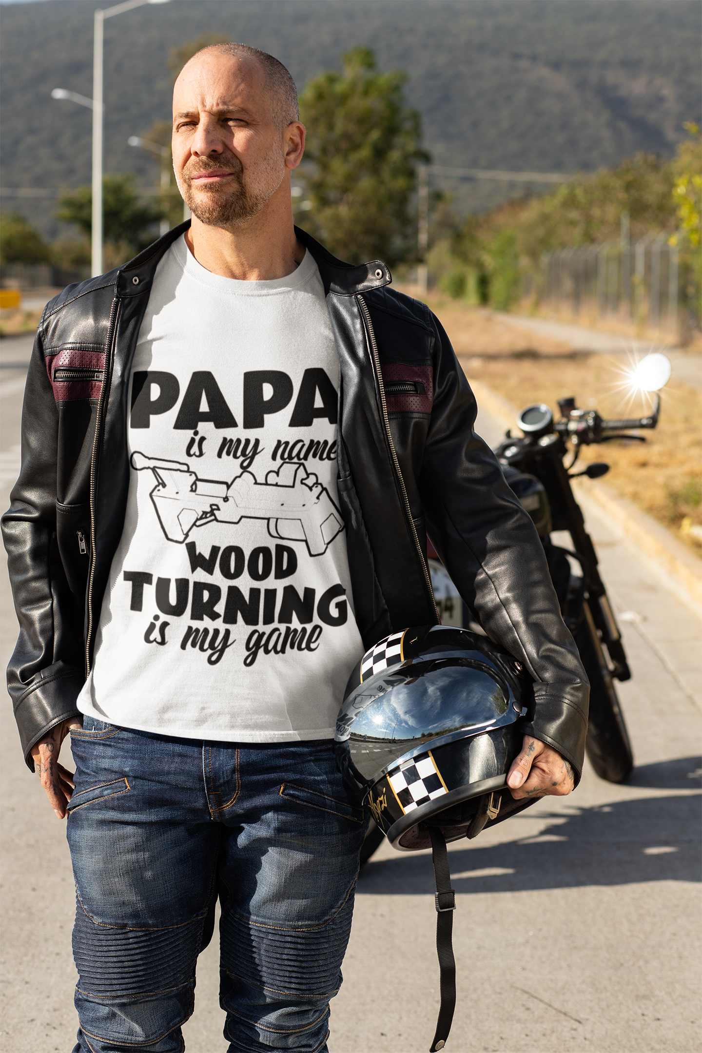Papa Is My Name Wood Turning Is My Game Tshirt