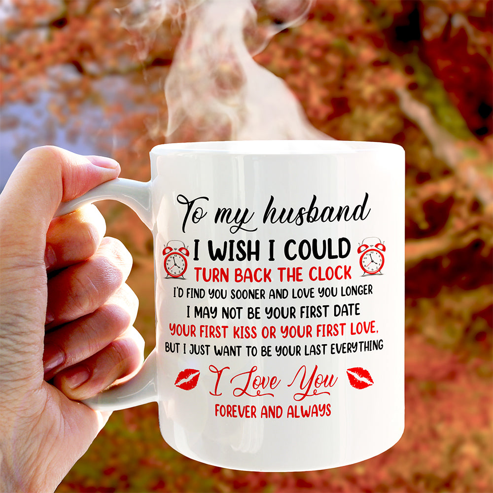 couple coffee mugs with photos 